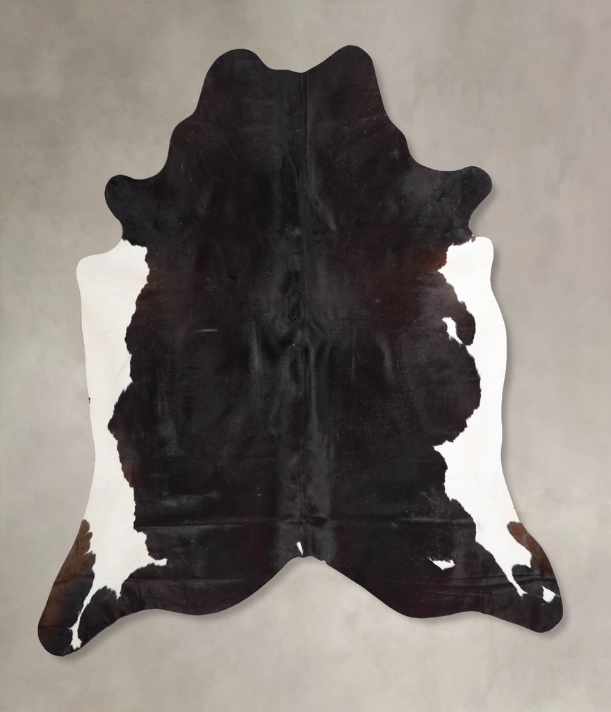 Black and White XX-Large Brazilian Cowhide Rug 7'2"H x 7'1"W #A47549 by Hudson Hides