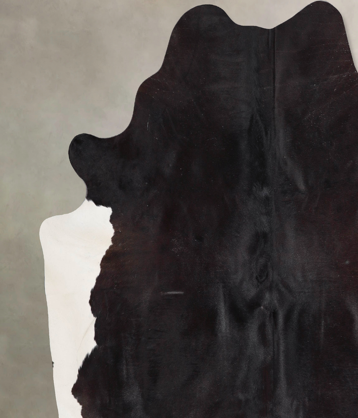 Black and White XX-Large Brazilian Cowhide Rug 7'2"H x 7'1"W #A47549 by Hudson Hides