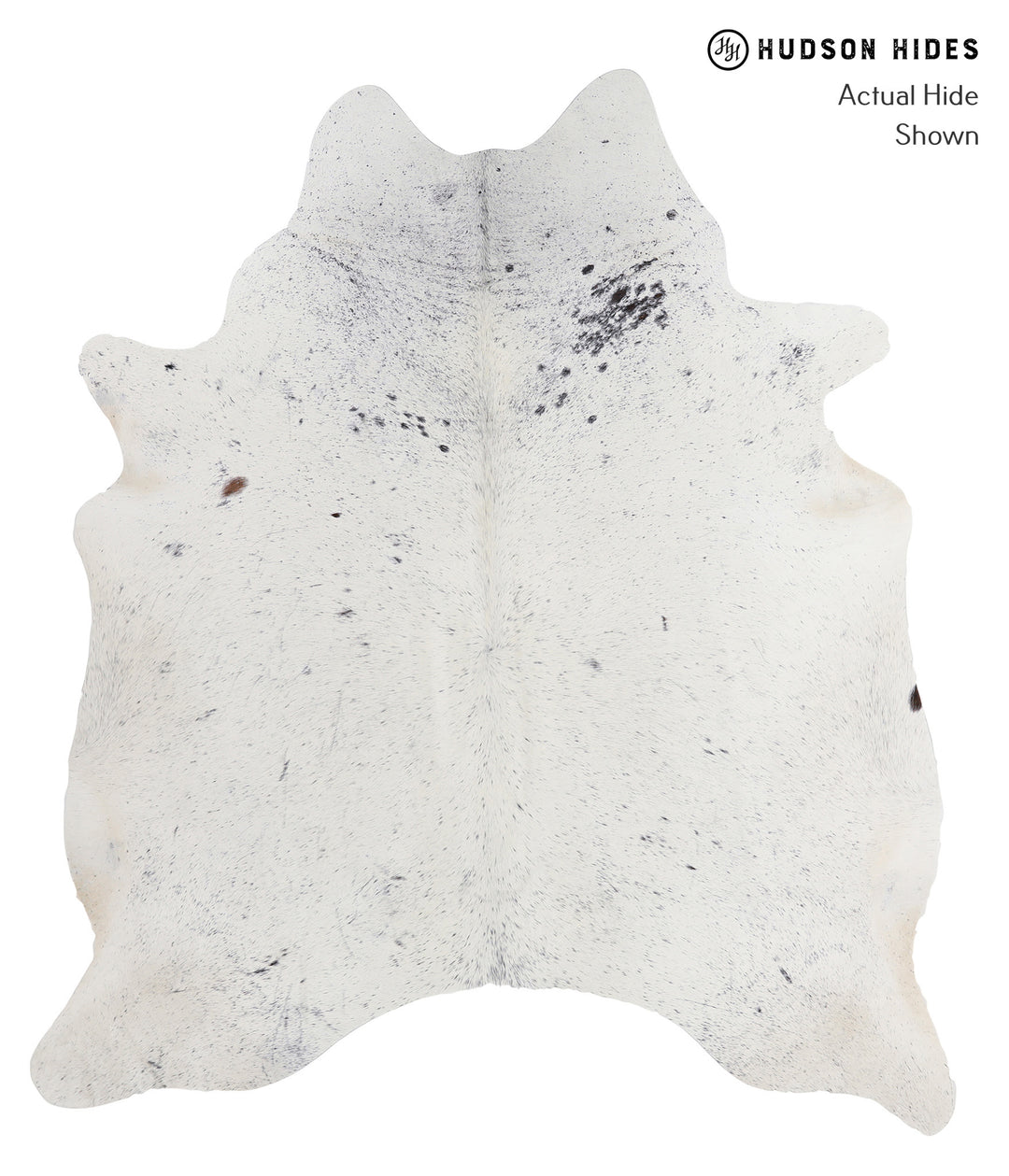 Salt and Pepper Black X-Large Brazilian Cowhide Rug 7'1"H x 6'1"W #A47