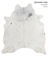 Salt and Pepper Black X-Large Brazilian Cowhide Rug 7'1"H x 6'1"W #A4756 by Hudson Hides