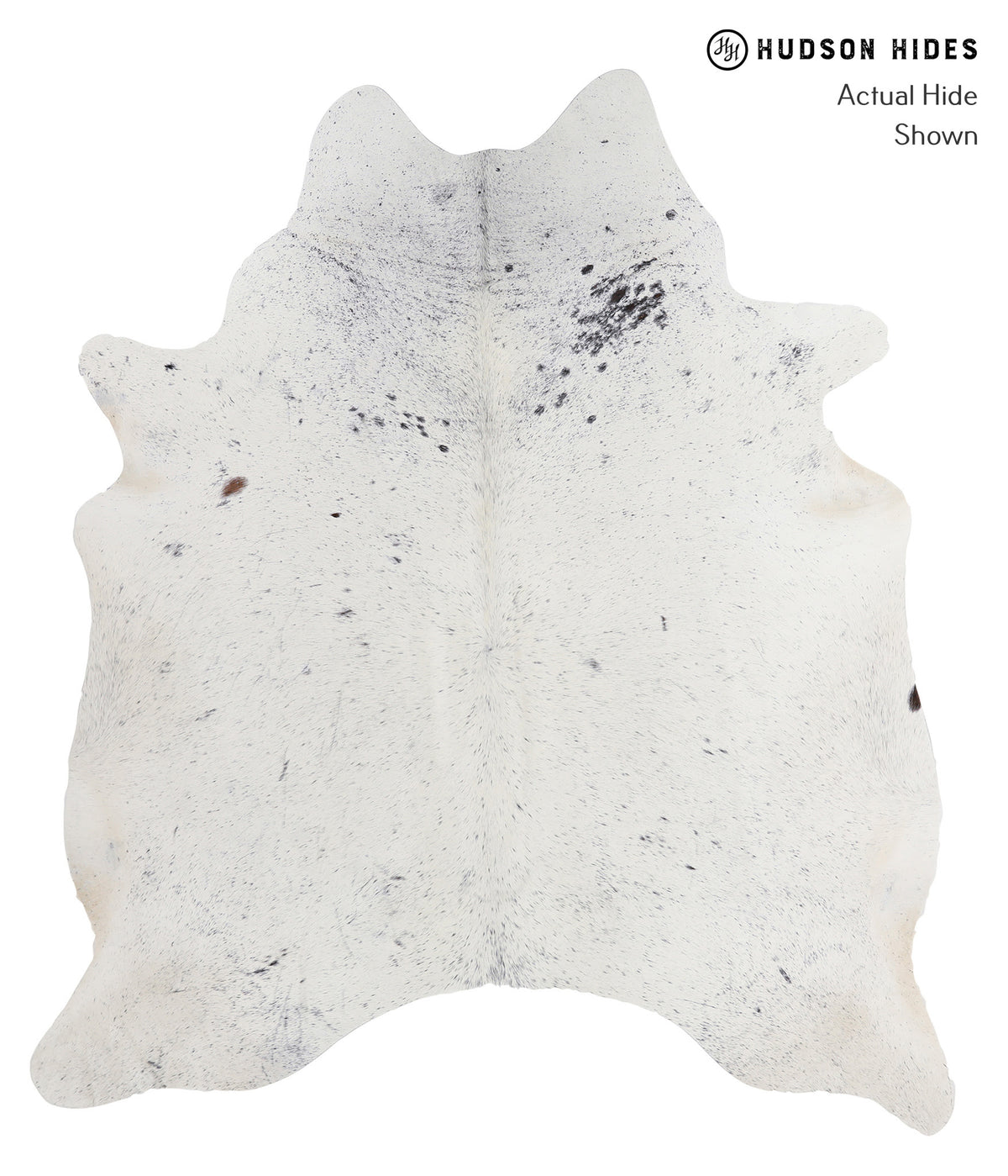Salt and Pepper Black Cowhide Rug #A4756