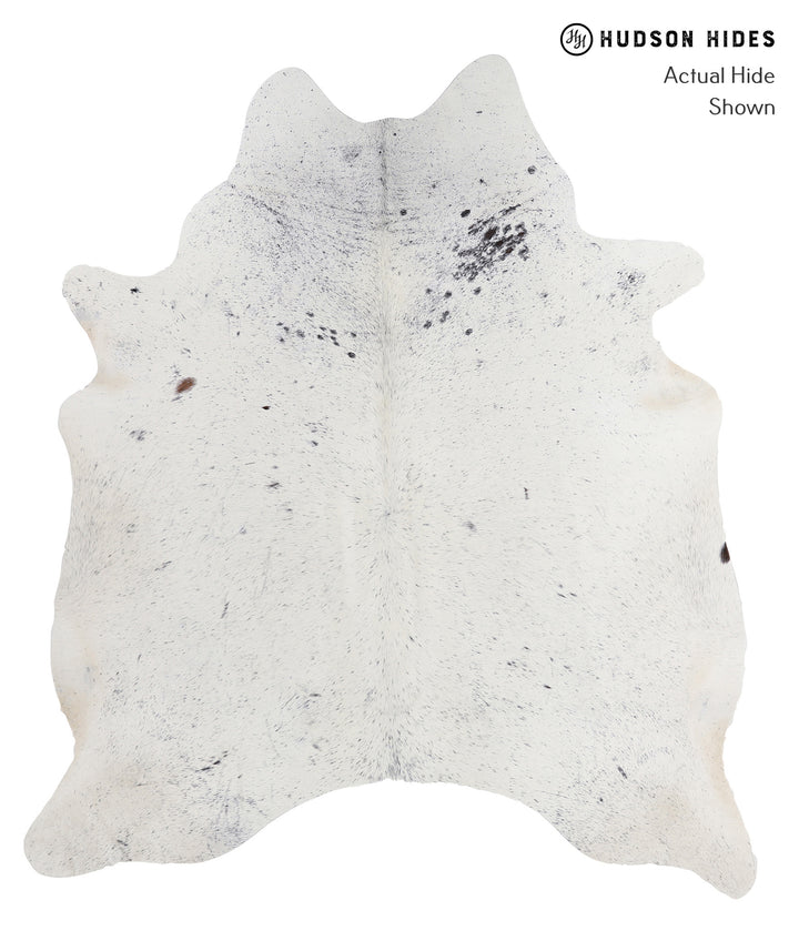Salt and Pepper Black X-Large Brazilian Cowhide Rug 7'1"H x 6'1"W #A4756 by Hudson Hides