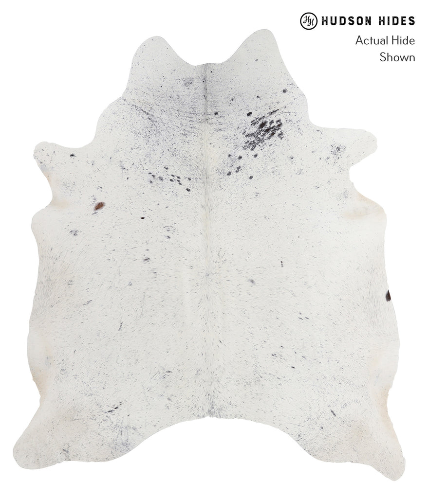 Salt and Pepper Black X-Large Brazilian Cowhide Rug 7'1"H x 6'1"W #A4756 by Hudson Hides