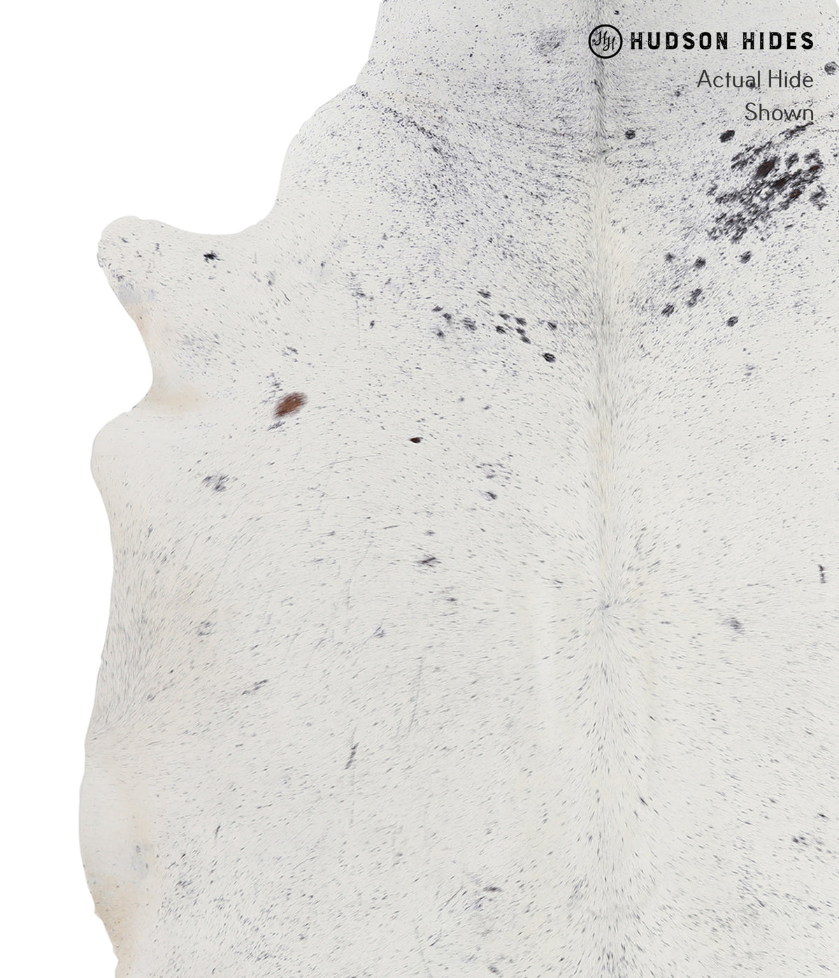 Salt and Pepper Black X-Large Brazilian Cowhide Rug 7'1"H x 6'1"W #A4756 by Hudson Hides