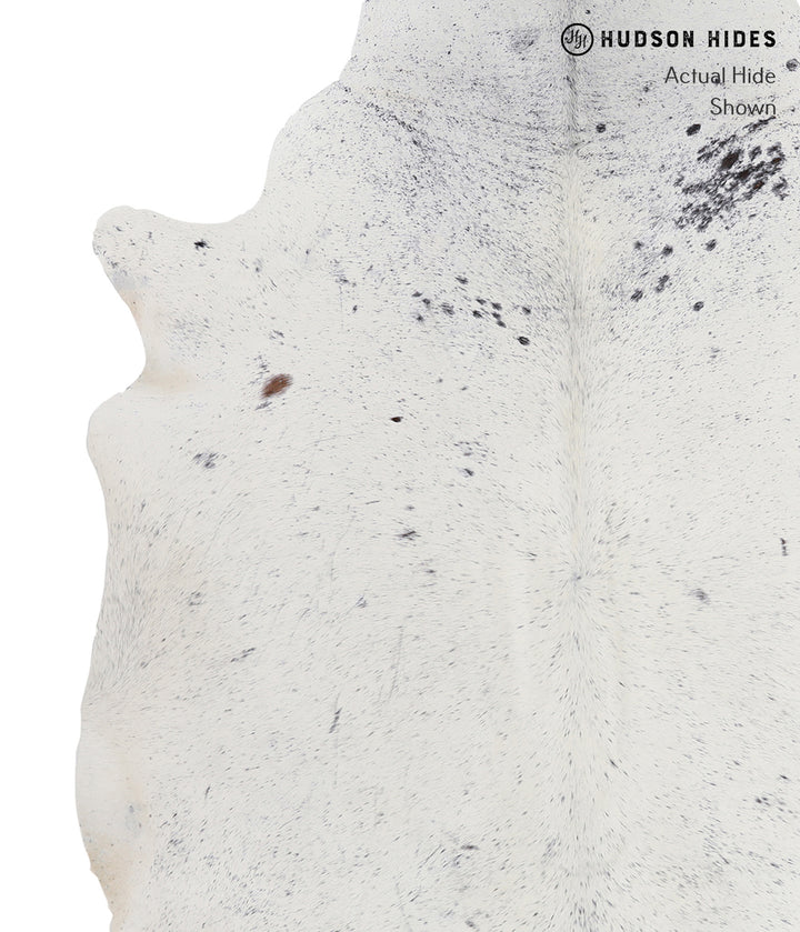 Salt and Pepper Black X-Large Brazilian Cowhide Rug 7'1"H x 6'1"W #A4756 by Hudson Hides