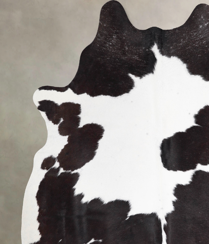 Black and White X-Large Brazilian Cowhide Rug 6'8"H x 6'2"W #A47565 by Hudson Hides
