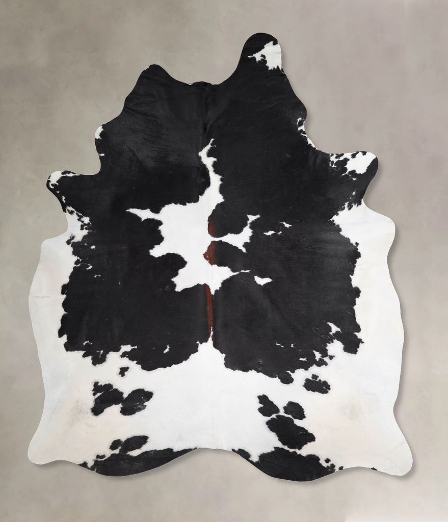 Black and White XX-Large Brazilian Cowhide Rug 8'0"H x 6'3"W #A47573 by Hudson Hides