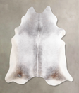 Medium Grey XX-Large Brazilian Cowhide Rug 7'3"H x 7'1"W #A47576 by Hudson Hides