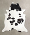 Black and White XX-Large Brazilian Cowhide Rug 8'7