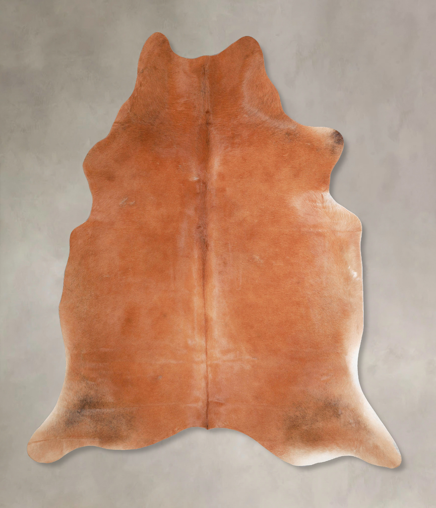 Solid Brown X-Large Brazilian Cowhide Rug 7'0"H x 6'4"W #A47587 by Hudson Hides