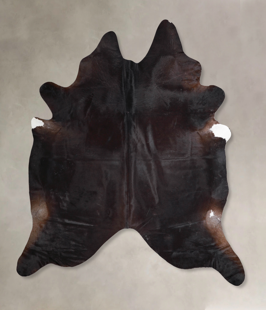 Solid Black XX-Large Brazilian Cowhide Rug 8'0"H x 7'0"W #A47592 by Hudson Hides