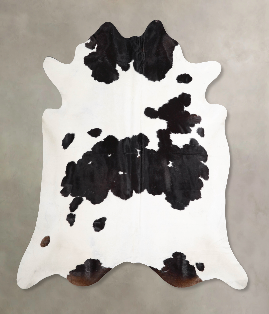Black and White XX-Large Brazilian Cowhide Rug 7'8"H x 7'9"W #A47594 b
