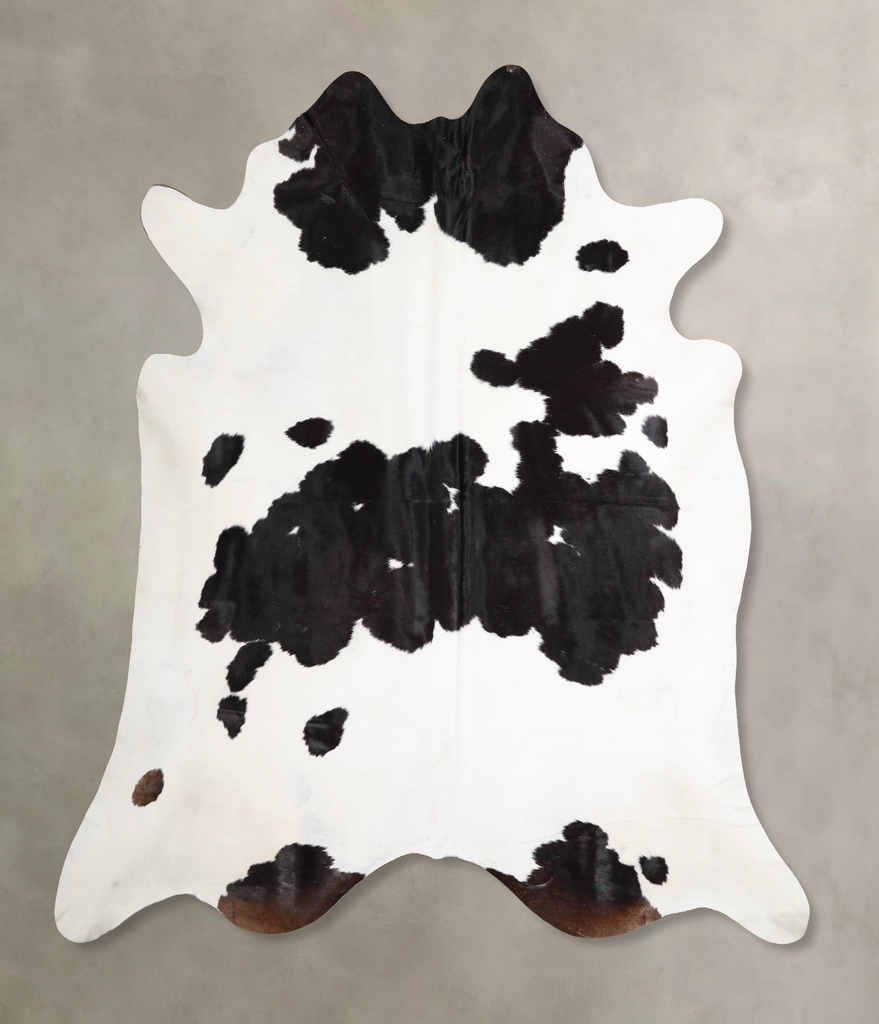 Black and White XX-Large Brazilian Cowhide Rug 7'8"H x 7'9"W #A47594 by Hudson Hides