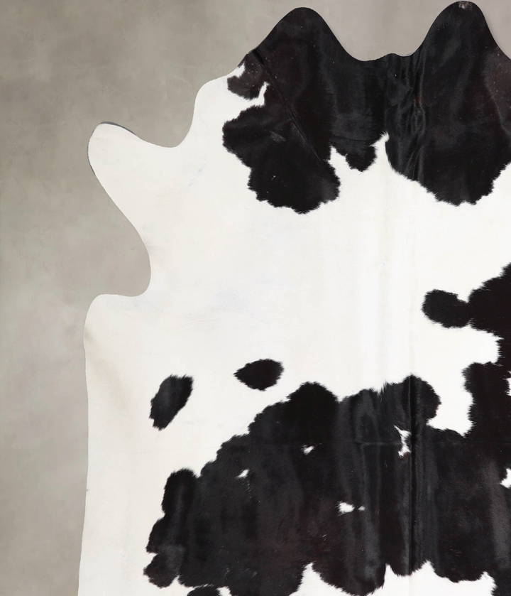 Black and White XX-Large Brazilian Cowhide Rug 7'8"H x 7'9"W #A47594 by Hudson Hides