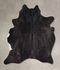 Solid Black X-Large Brazilian Cowhide Rug 7'3