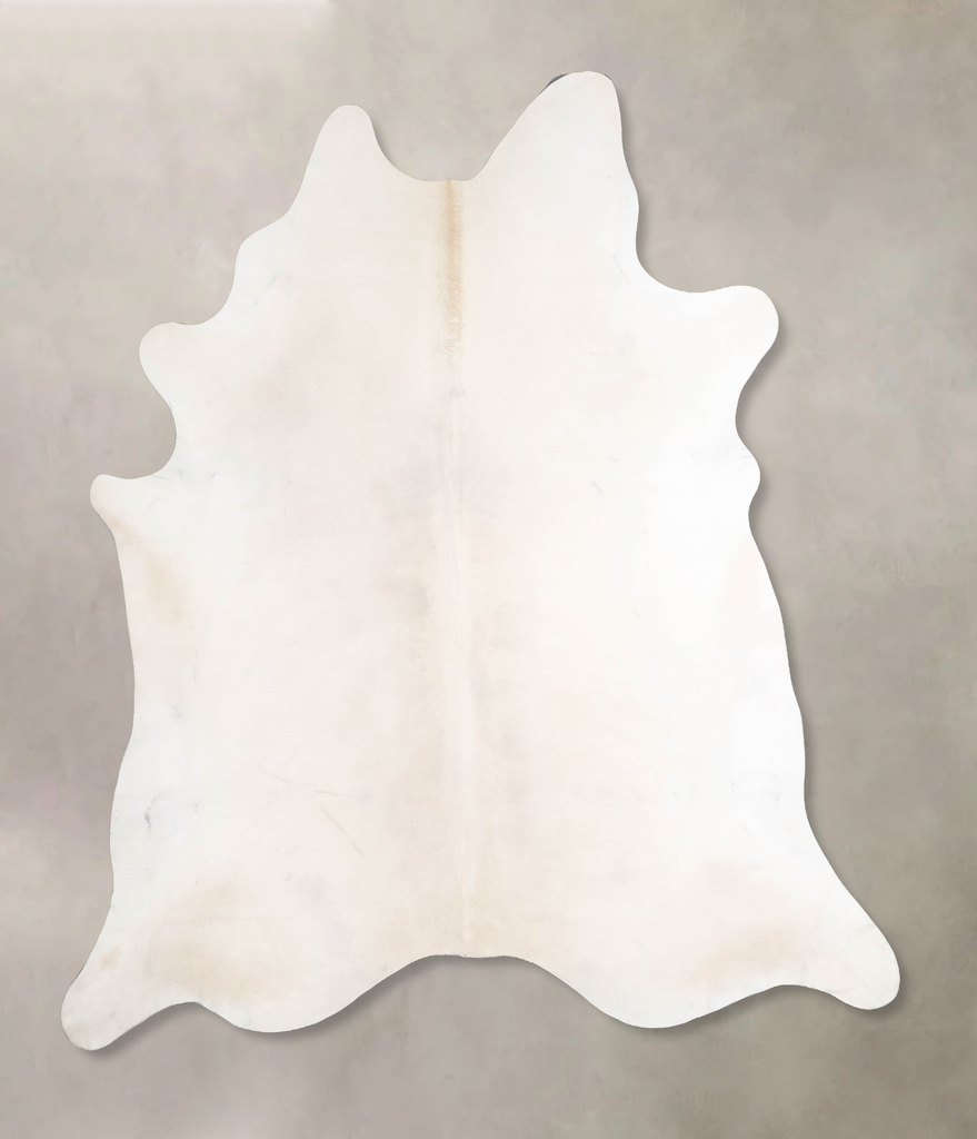 Ivory with Beige XX-Large Brazilian Cowhide Rug 7'9"H x 7'5"W #A47611 by Hudson Hides