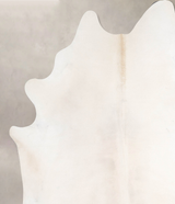 Ivory with Beige XX-Large Brazilian Cowhide Rug 7'9"H x 7'5"W #A47611 by Hudson Hides