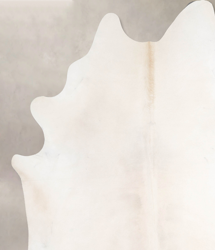 Ivory with Beige XX-Large Brazilian Cowhide Rug 7'9"H x 7'5"W #A47611 by Hudson Hides