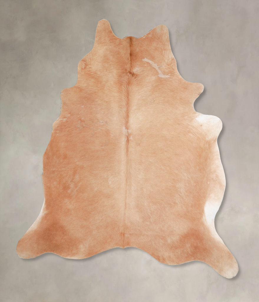 Beige XX-Large Brazilian Cowhide Rug 8'0"H x 6'8"W #A47623 by Hudson Hides