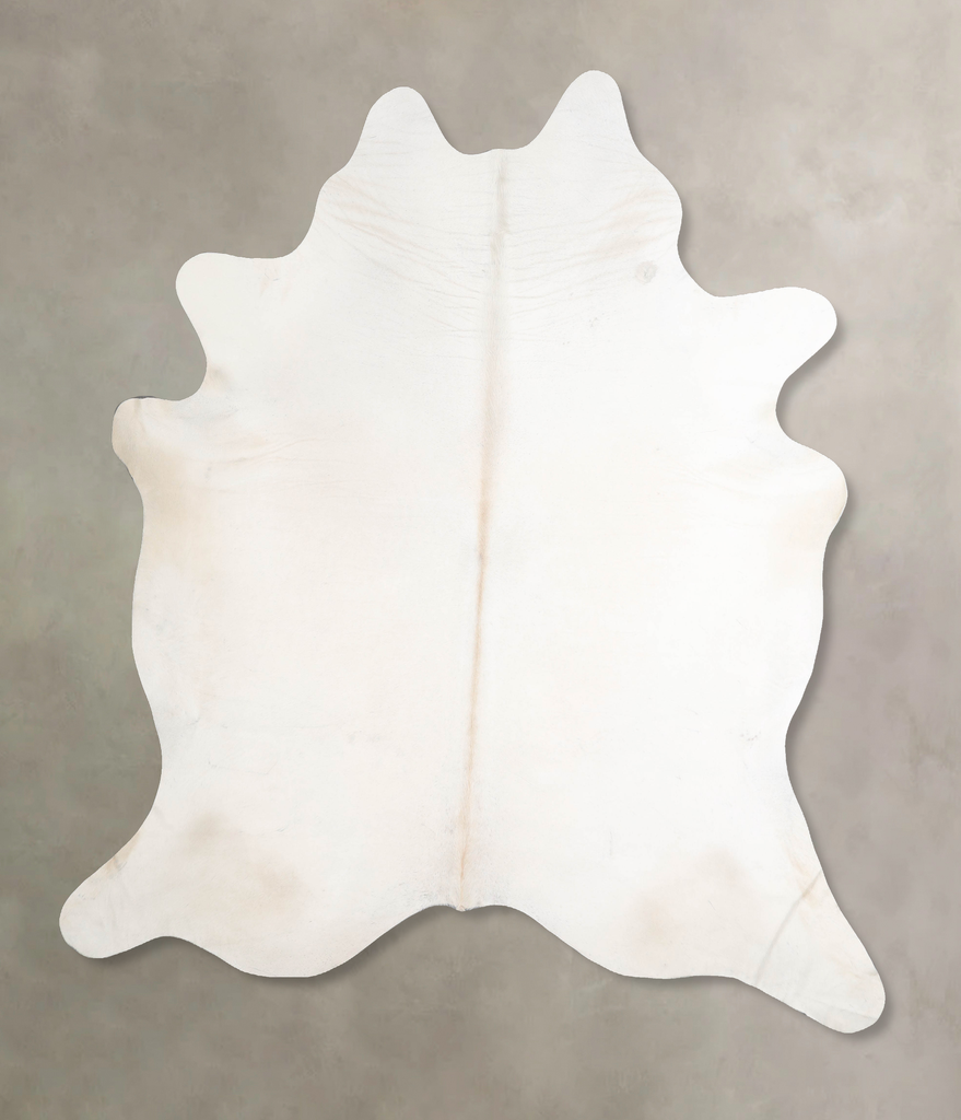 Ivory with Beige XX-Large Brazilian Cowhide Rug 8'0"H x 7'0"W #A47626 by Hudson Hides
