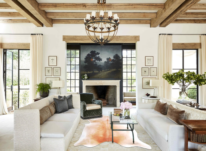 Light Caramel XX-Large Brazilian Cowhide Rug 7'10"H x 6'11"W #A47632 by Hudson Hides