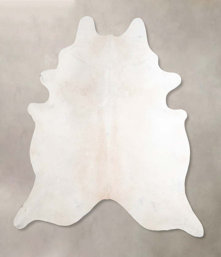 Ivory with Beige XX-Large Brazilian Cowhide Rug 8'0"H x 7'2"W #A47640 by Hudson Hides