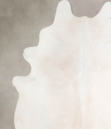 Ivory with Beige XX-Large Brazilian Cowhide Rug 8'0"H x 7'2"W #A47640 by Hudson Hides