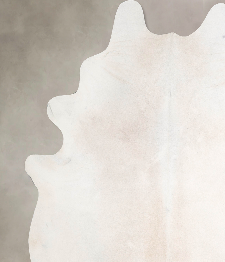 Ivory with Beige XX-Large Brazilian Cowhide Rug 8'0"H x 7'2"W #A47640 by Hudson Hides