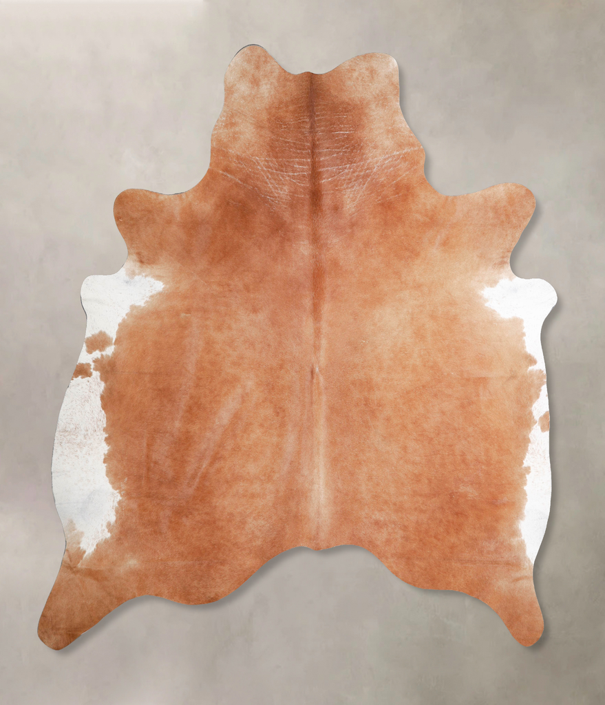 Solid Brown XX-Large Brazilian Cowhide Rug 7'7"H x 6'11"W #A47647 by Hudson Hides