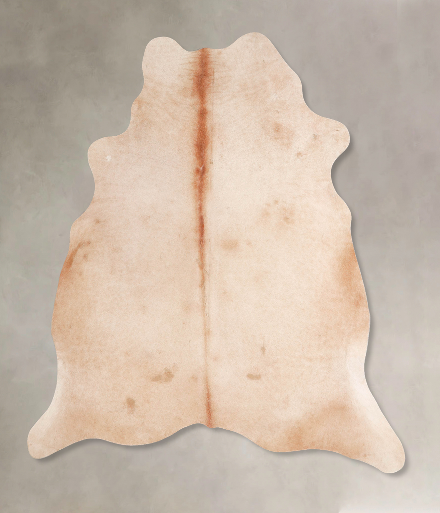 Beige Large Brazilian Cowhide Rug 6'3"H x 5'5"W #A47666 by Hudson Hides