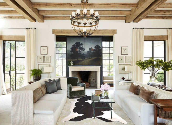 Black and White XX-Large Brazilian Cowhide Rug 8'7"H x 7'6"W #A47679 by Hudson Hides
