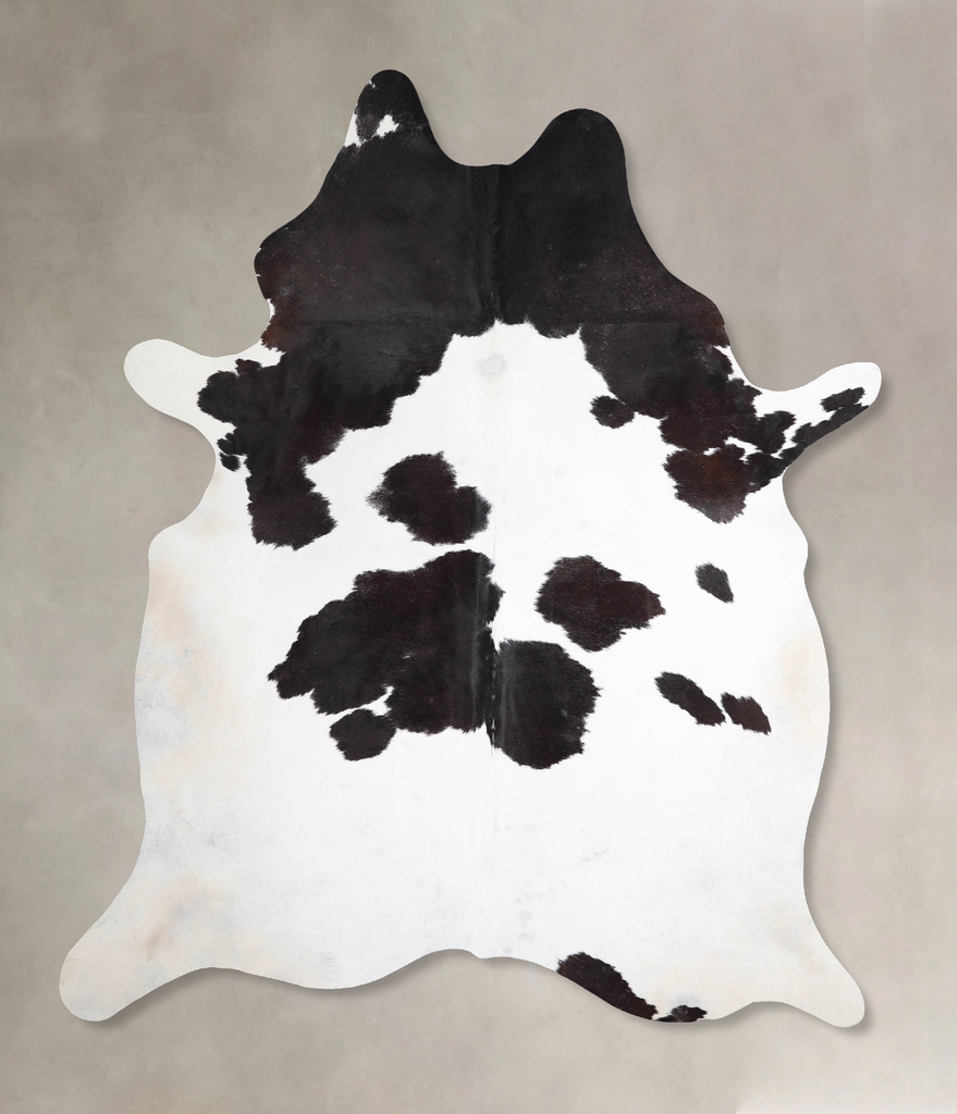 Black and White XX-Large Brazilian Cowhide Rug 8'1"H x 6'10"W #A47680 by Hudson Hides
