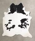 Black and White XX-Large Brazilian Cowhide Rug 8'0"H x 6'11"W #A47683 by Hudson Hides