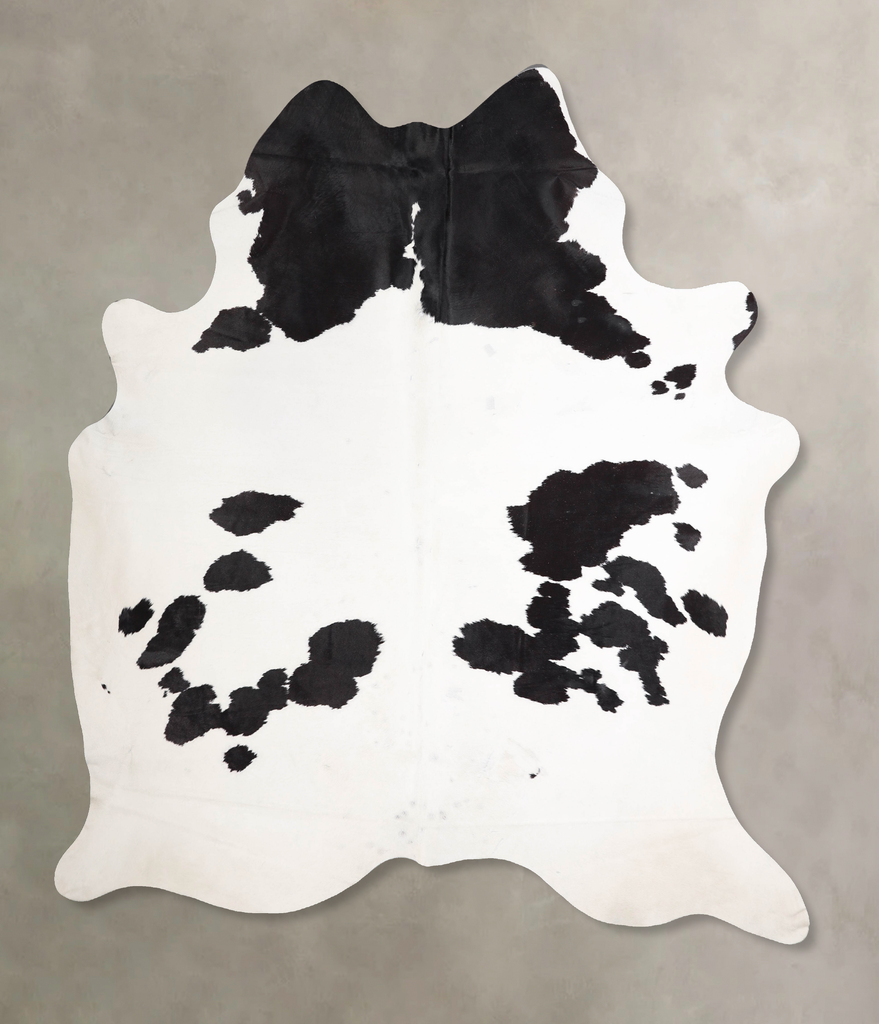 Black and White XX-Large Brazilian Cowhide Rug 8'0"H x 6'11"W #A47683 by Hudson Hides