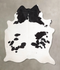 Black and White XX-Large Brazilian Cowhide Rug 8'0