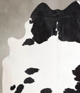 Black and White XX-Large Brazilian Cowhide Rug 8'0"H x 6'11"W #A47683 by Hudson Hides