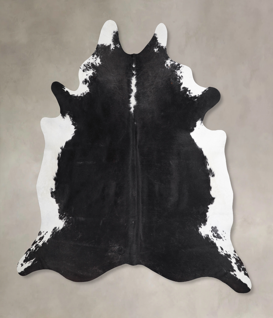 Black and White XX-Large Brazilian Cowhide Rug 8'2"H x 7'4"W #A47688 by Hudson Hides