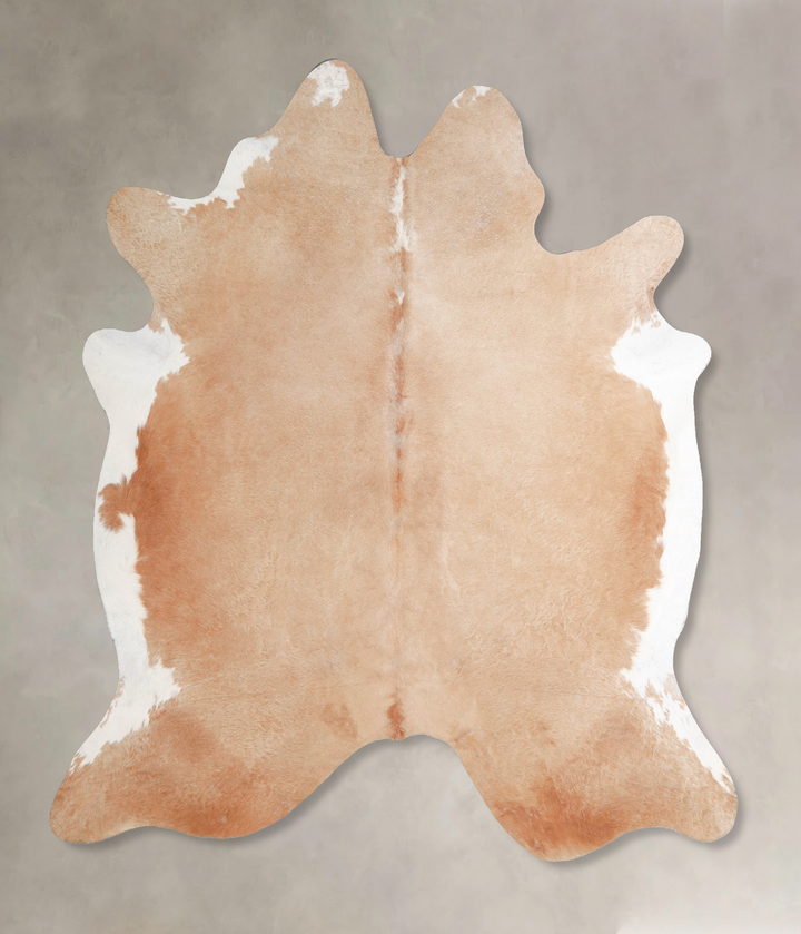 Beige X-Large Brazilian Cowhide Rug 7'1"H x 6'5"W #A47692 by Hudson Hides
