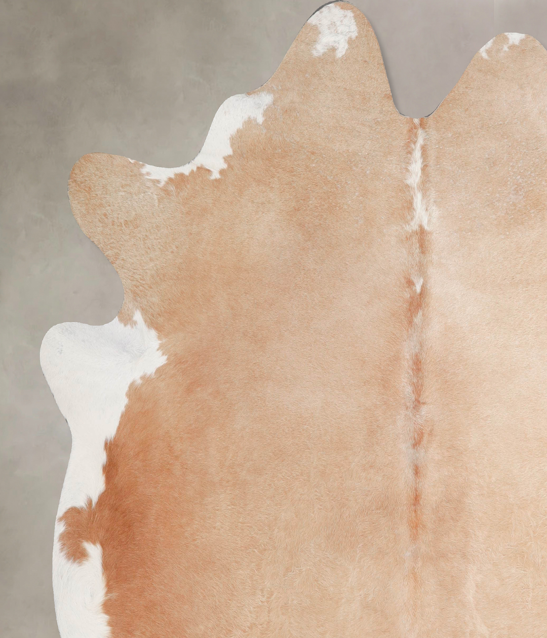 Beige X-Large Brazilian Cowhide Rug 7'1"H x 6'5"W #A47692 by Hudson Hi