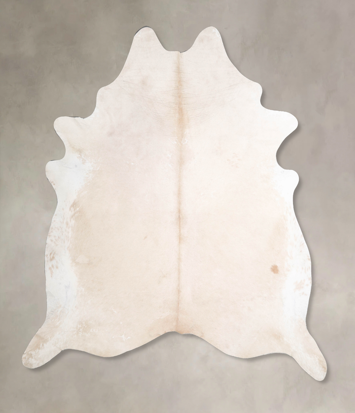 Ivory with Beige XX-Large Brazilian Cowhide Rug 7'11"H x 7'3"W #A47697 by Hudson Hides