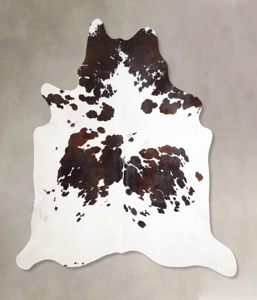 Chocolate and White XX-Large Brazilian Cowhide Rug 7'6"H x 6'10"W #A47699 by Hudson Hides