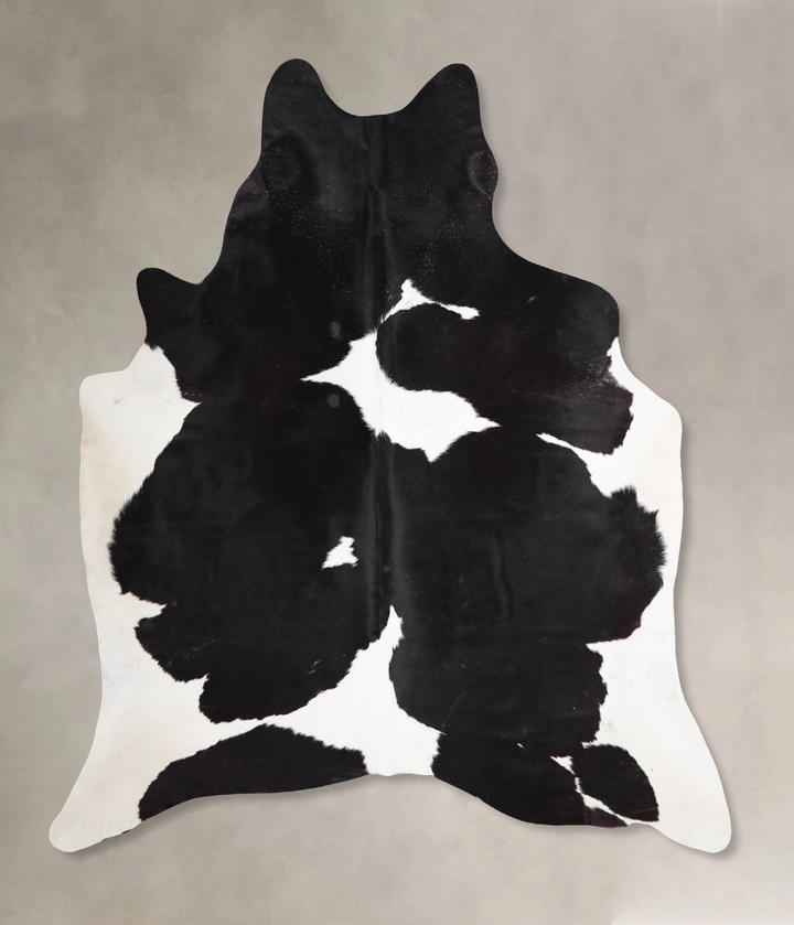 Black and White X-Large Brazilian Cowhide Rug 7'0"H x 6'3"W #A47704 by Hudson Hides