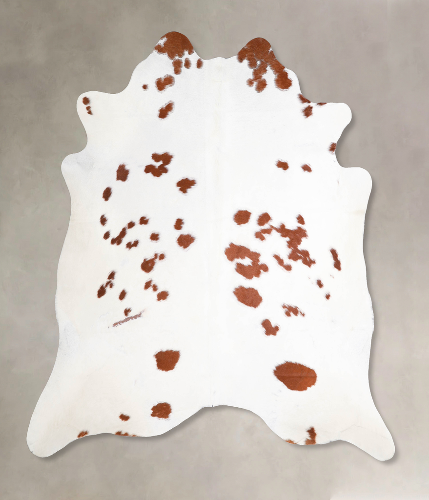 Brown and White X-Large Brazilian Cowhide Rug 6'10"H x 6'10"W #A47736 by Hudson Hides