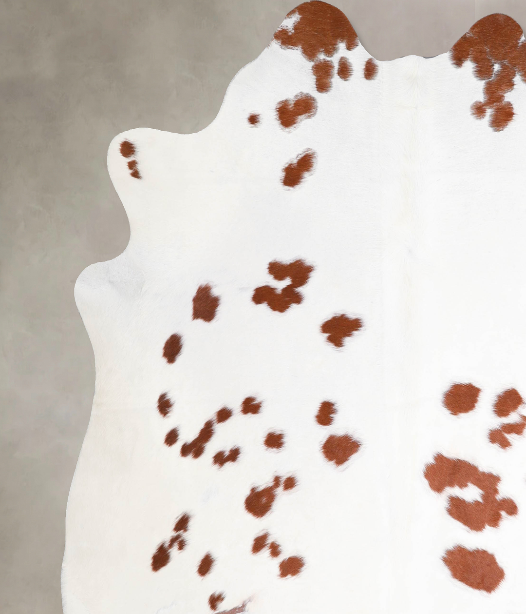 Brown and White X-Large Brazilian Cowhide Rug 6'10"H x 6'10"W #A47736 
