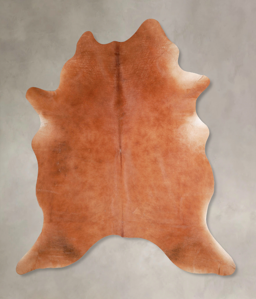 Solid Brown X-Large Brazilian Cowhide Rug 7'10"H x 6'3"W #A47739 by Hudson Hides