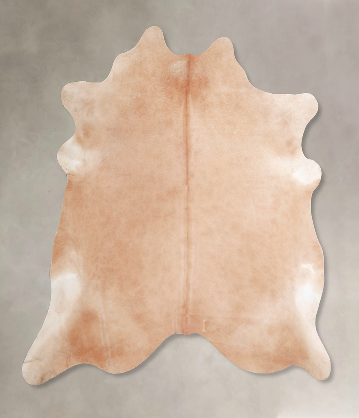 Beige X-Large Brazilian Cowhide Rug 7'2"H x 6'11"W #A47740 by Hudson Hides