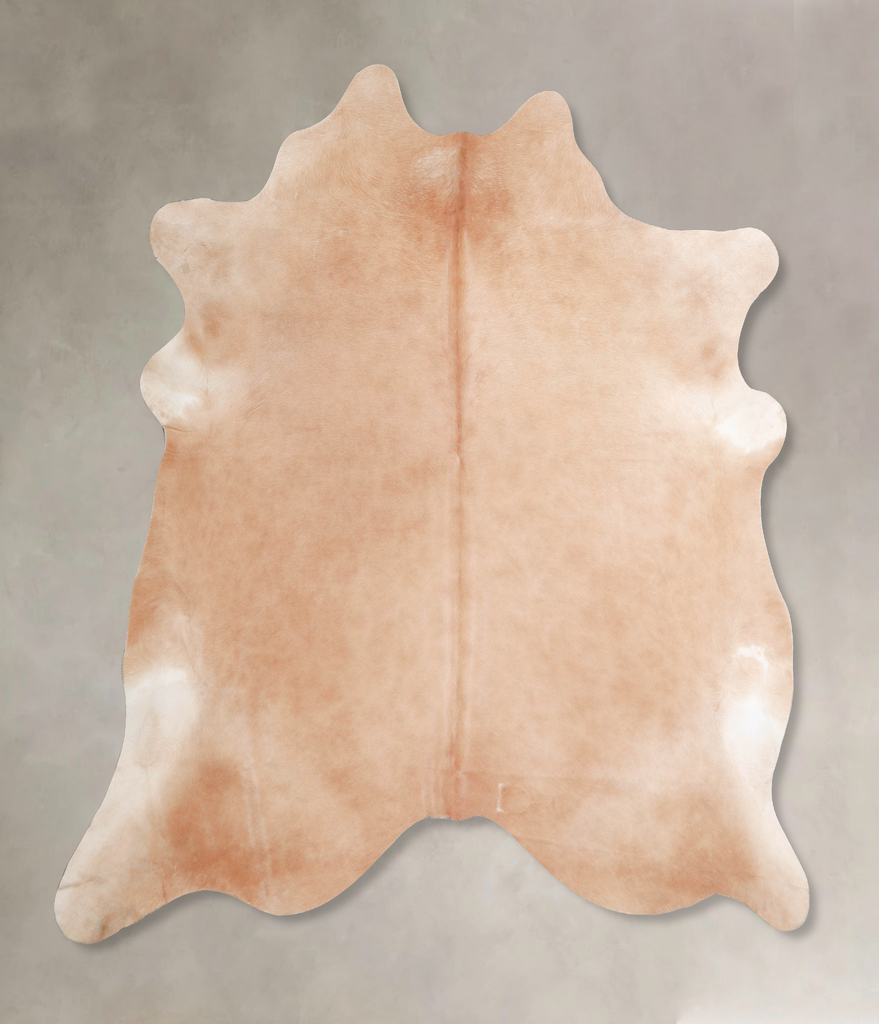 Beige X-Large Brazilian Cowhide Rug 7'2"H x 6'11"W #A47740 by Hudson Hides