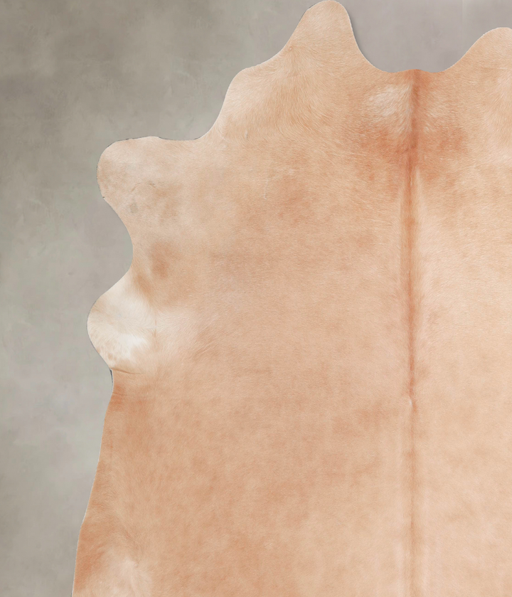 Beige X-Large Brazilian Cowhide Rug 7'2"H x 6'11"W #A47740 by Hudson Hides