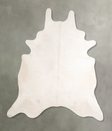 Solid White XX-Large Brazilian Cowhide Rug 7'8"H x 6'10"W #A47742 by Hudson Hides