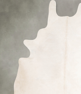 Solid White XX-Large Brazilian Cowhide Rug 7'8"H x 6'10"W #A47742 by Hudson Hides